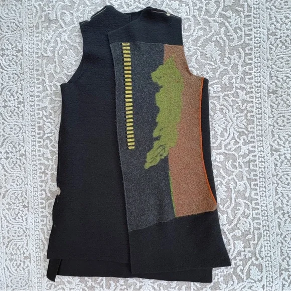 Mina Norton Felted Wool Long Vest - Picture 5 of 15